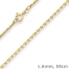 1,6mm Ankerkette diamantiert Kette Collier Halskette aus 585 Gold Gelbgold 50cm