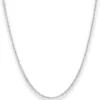 2mm Ankerkette diamantiert Kette Collier Halskette aus 750 Gold Weißgold 42cm