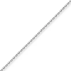 1,3mm Ankerkette diamantiert Kette Collier Halskette aus 585 Gold Weißgold 50cm