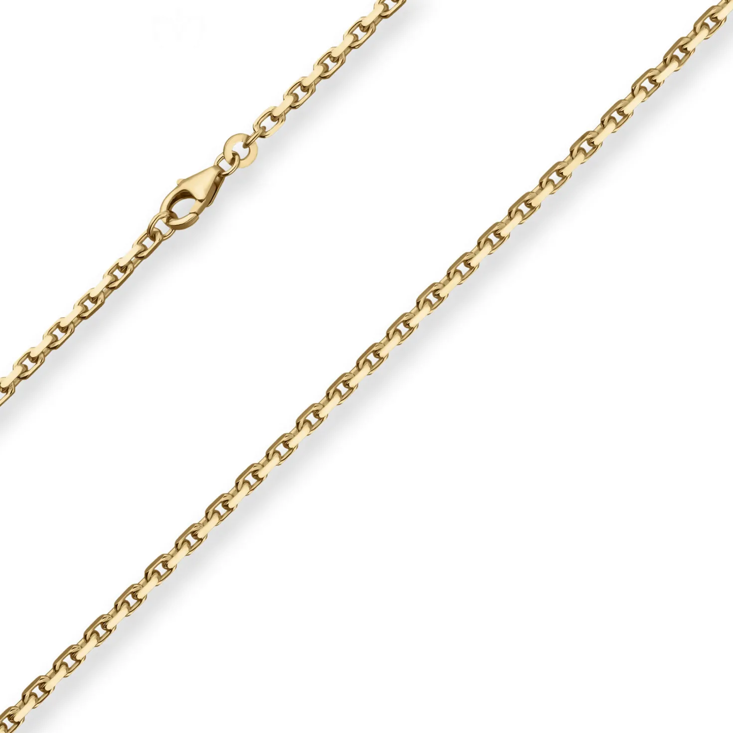 2,5mm Ankerkette diamantiert Kette Collier Halskette aus 333 Gold Gelbgold 55cm