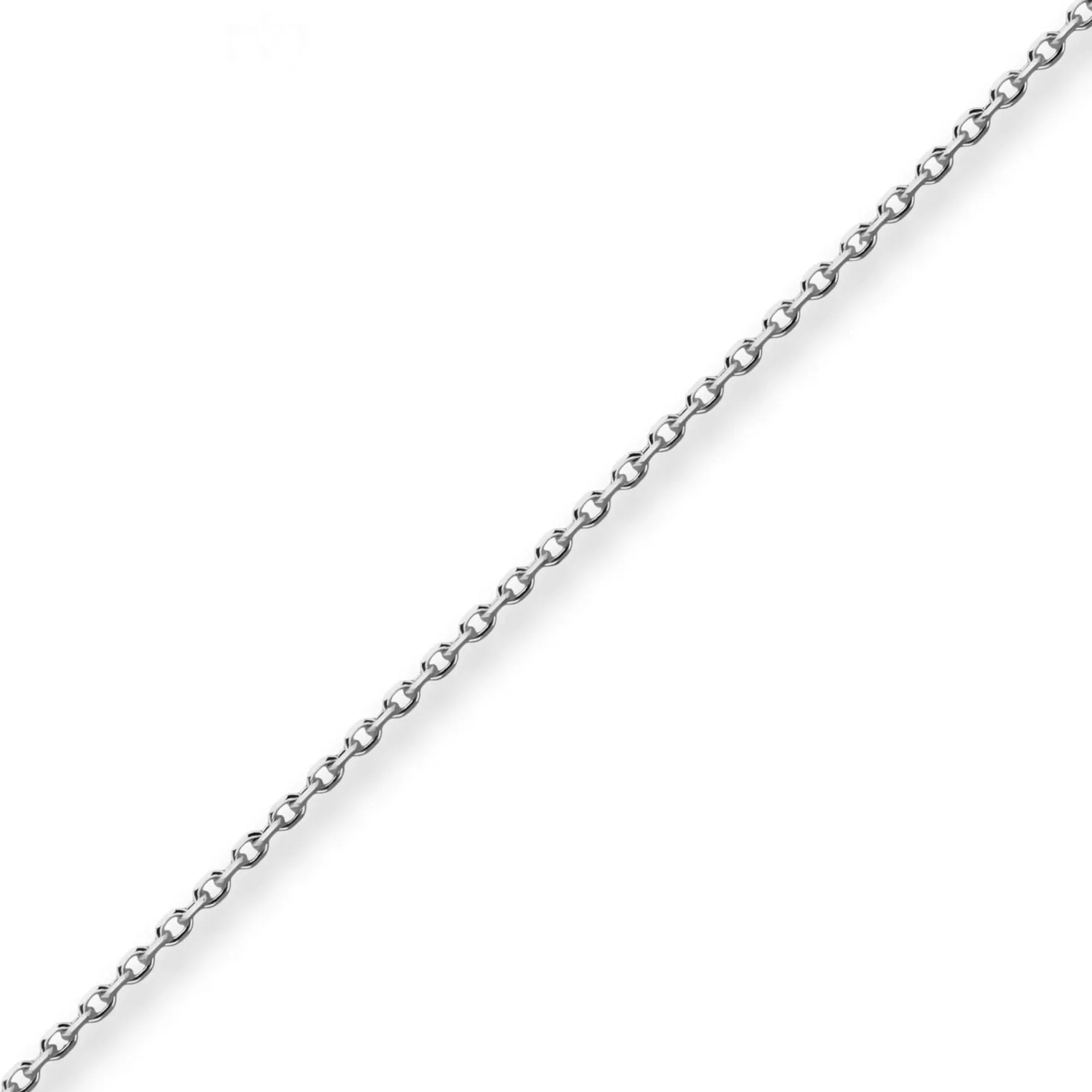 1,3mm Ankerkette diamantiert Kette Collier Halskette aus 750 Gold Weißgold 42cm