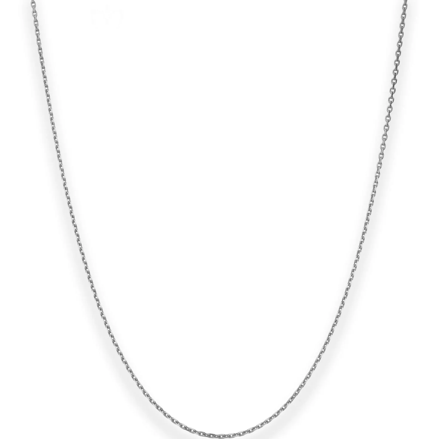 1,3mm Ankerkette diamantiert Kette Collier Halskette aus 750 Gold Weißgold 42cm