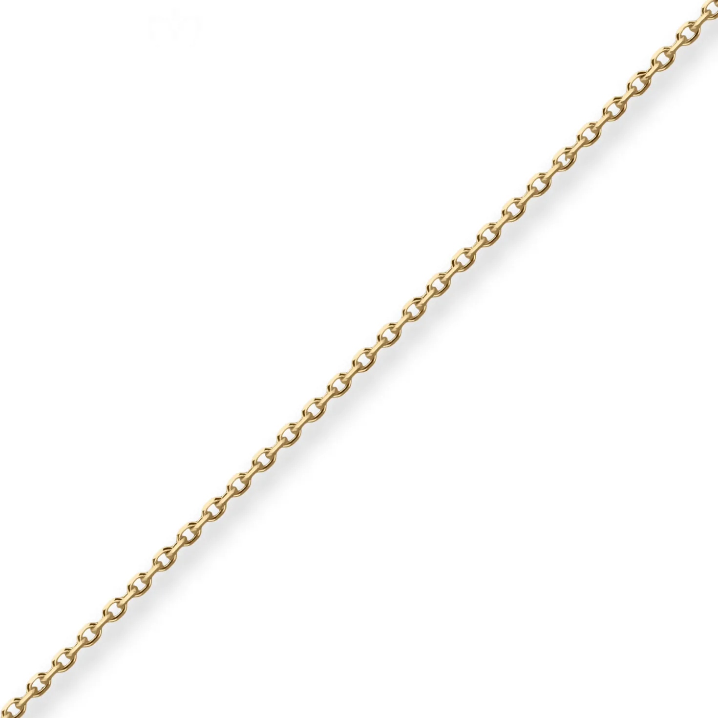 1,3mm Ankerkette diamantiert Kette Collier Halskette aus 750 Gold Gelbgold 50cm