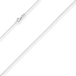 1,2mm Ankerkette diamantiert Kette Collier Halskette aus 333 Gold Weißgold 42cm