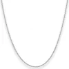 1mm Ankerkette diamantiert Kette Collier Halskette aus 585 Gold Weißgold 55cm
