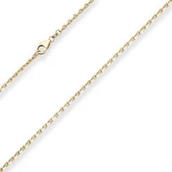 2mm Ankerkette diamantiert Kette Collier Halskette aus 333 Gold Gelbgold 55cm