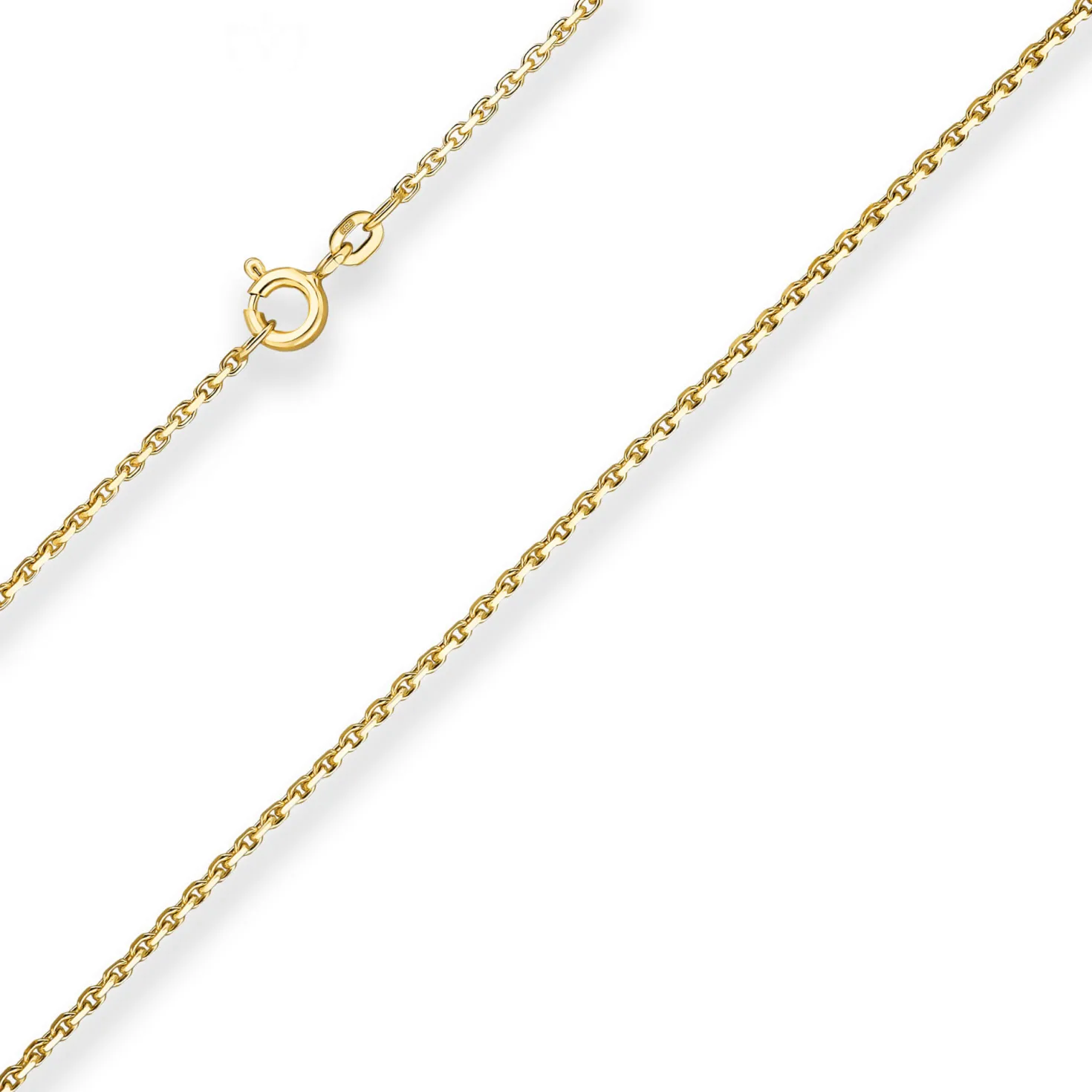 1,3mm Ankerkette diamantiert Kette Collier Halskette aus 333 Gold Gelbgold 42cm