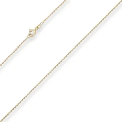 1,3mm Ankerkette diamantiert Kette Collier Halskette aus 585 Gold Gelbgold 38cm