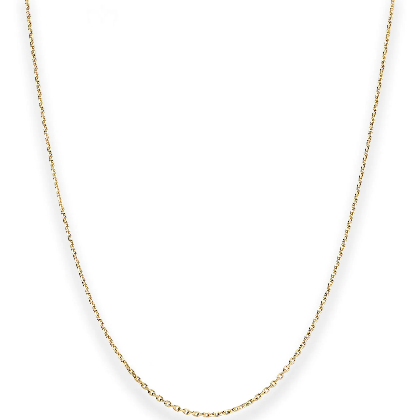 1,3mm Ankerkette diamantiert Kette Collier Halskette aus 585 Gold Gelbgold 40cm