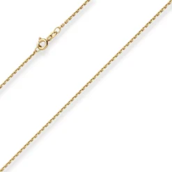 1,7mm Ankerkette diamantiert Kette Collier Halskette aus 333 Gold Gelbgold 40cm