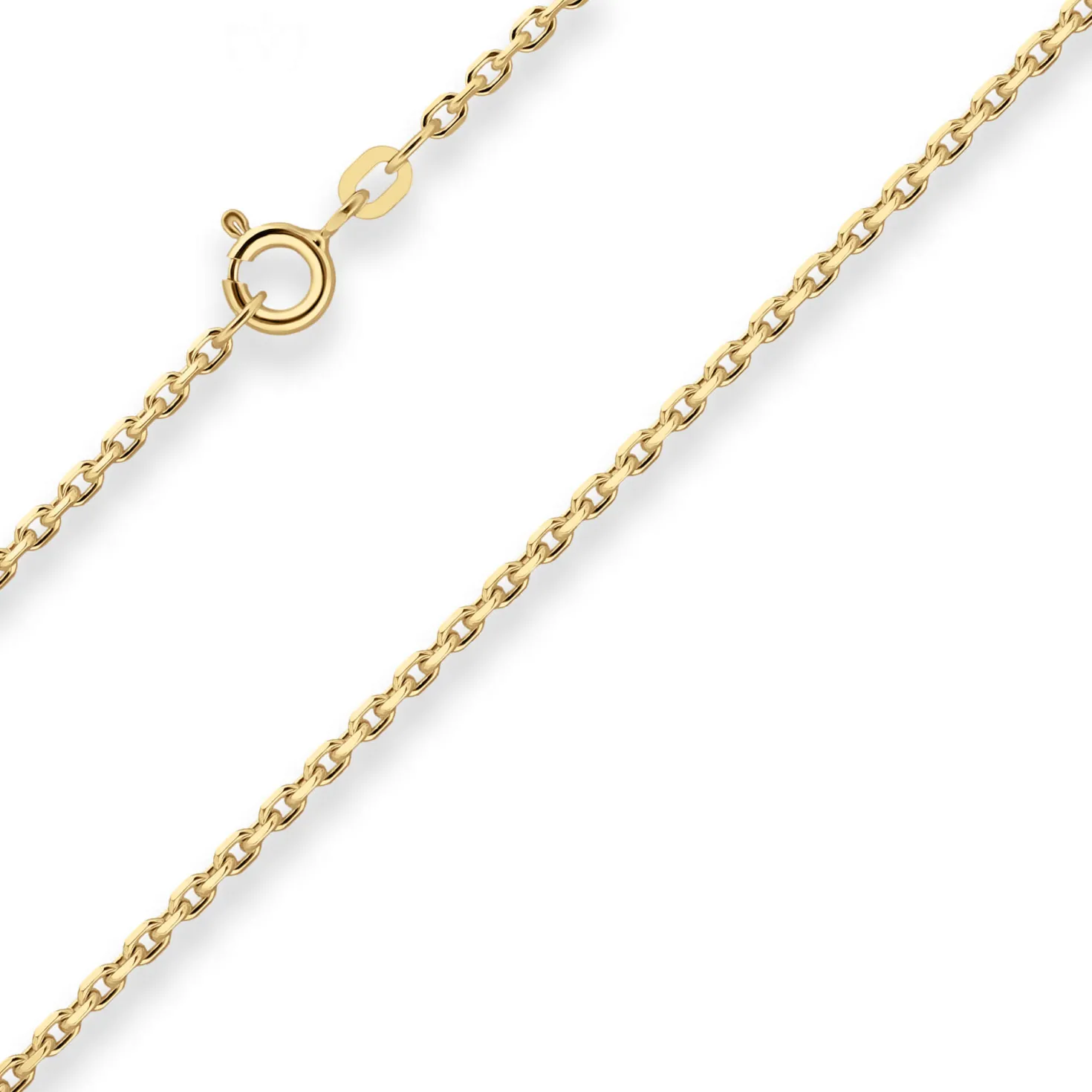 1,9mm Ankerkette diamantiert Kette Collier Halskette aus 333 Gold Gelbgold 45cm