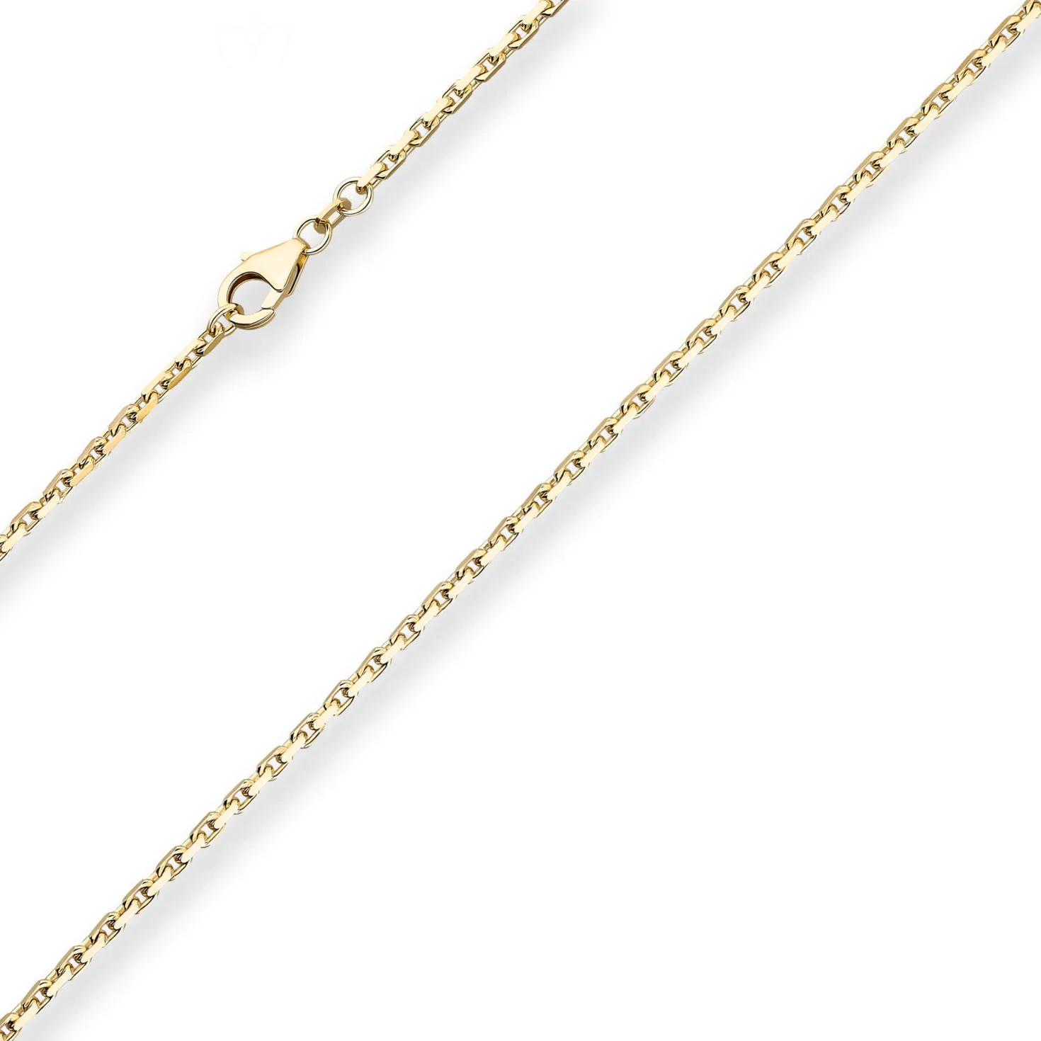 2mm Ankerkette diamantiert Kette Collier Halskette aus 333 Gold Gelbgold 60cm