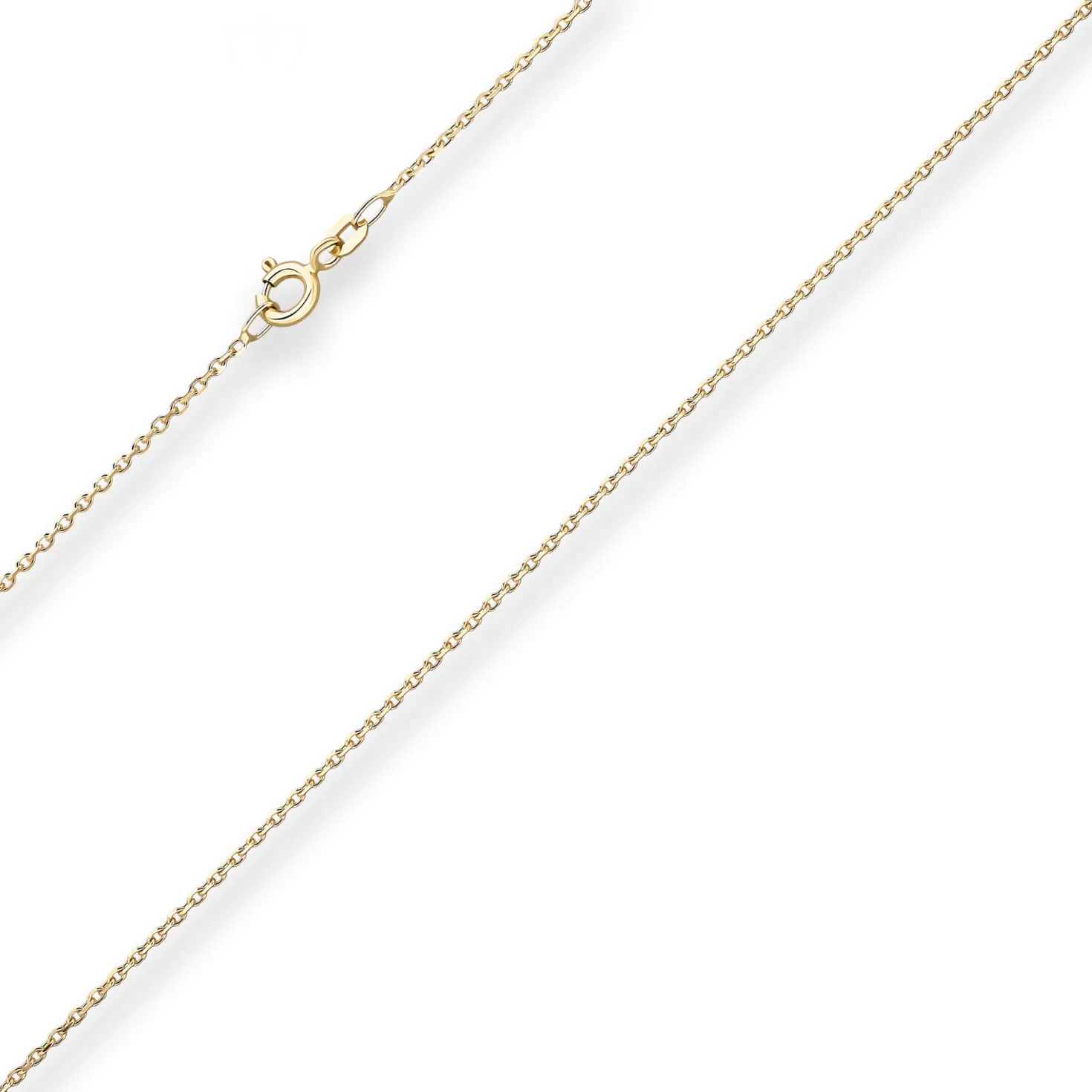 1,3mm Ankerkette diamantiert Kette Collier Halskette aus 585 Gold Gelbgold 45cm