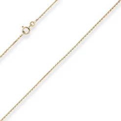 1,3mm Ankerkette diamantiert Kette Collier Halskette aus 333 Gold Gelbgold 45cm