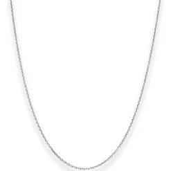1,3mm Ankerkette diamantiert Kette Collier Halskette aus 333 Gold Weißgold 45cm