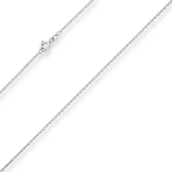 1,3mm Ankerkette diamantiert Kette Collier Halskette aus 333 Gold Weißgold 42cm