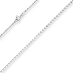 1,6mm Ankerkette diamantiert Silberkette Collier Halskette aus 925 Silber 60cm