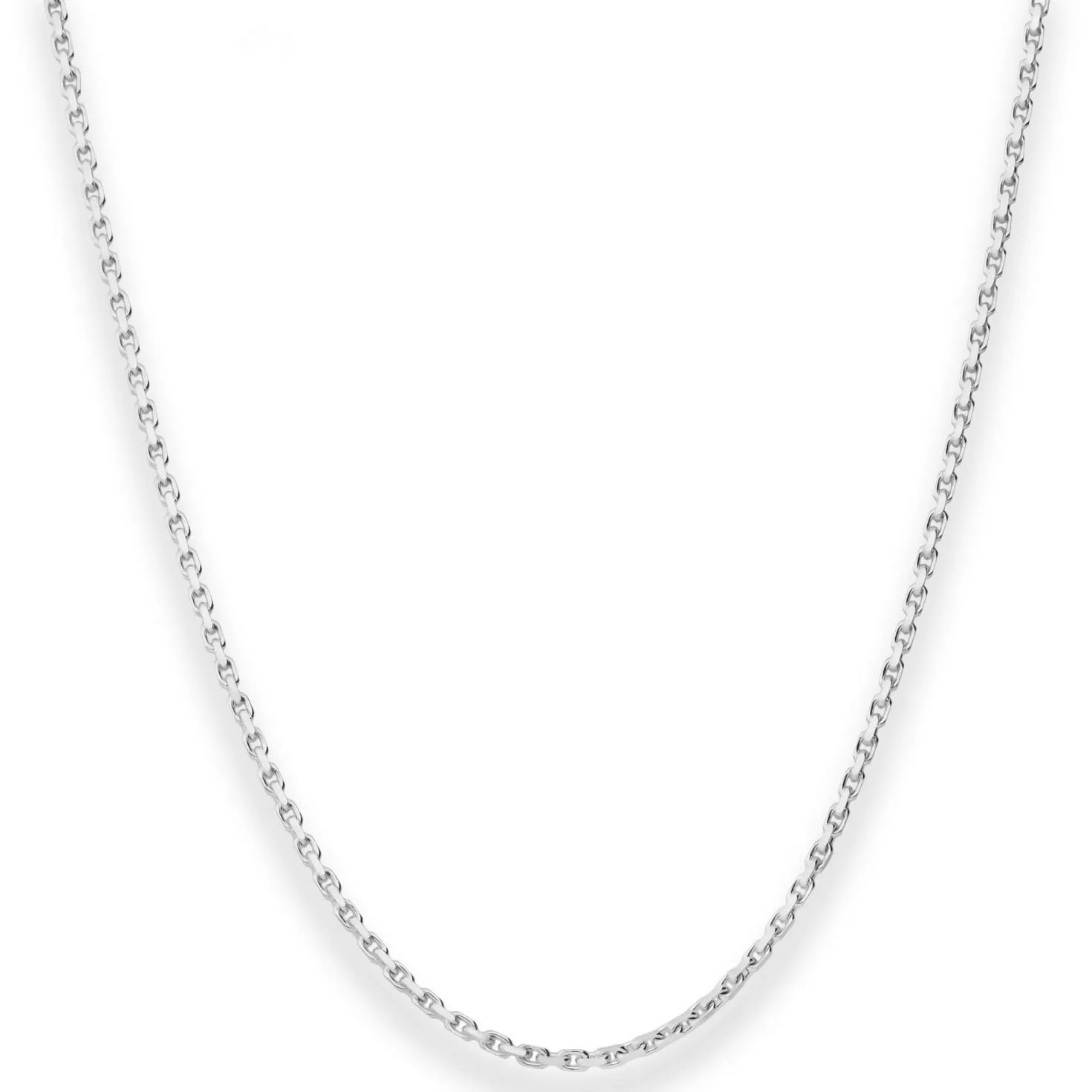 1,6mm Ankerkette diamantiert Silberkette Collier Halskette aus 925 Silber 40cm