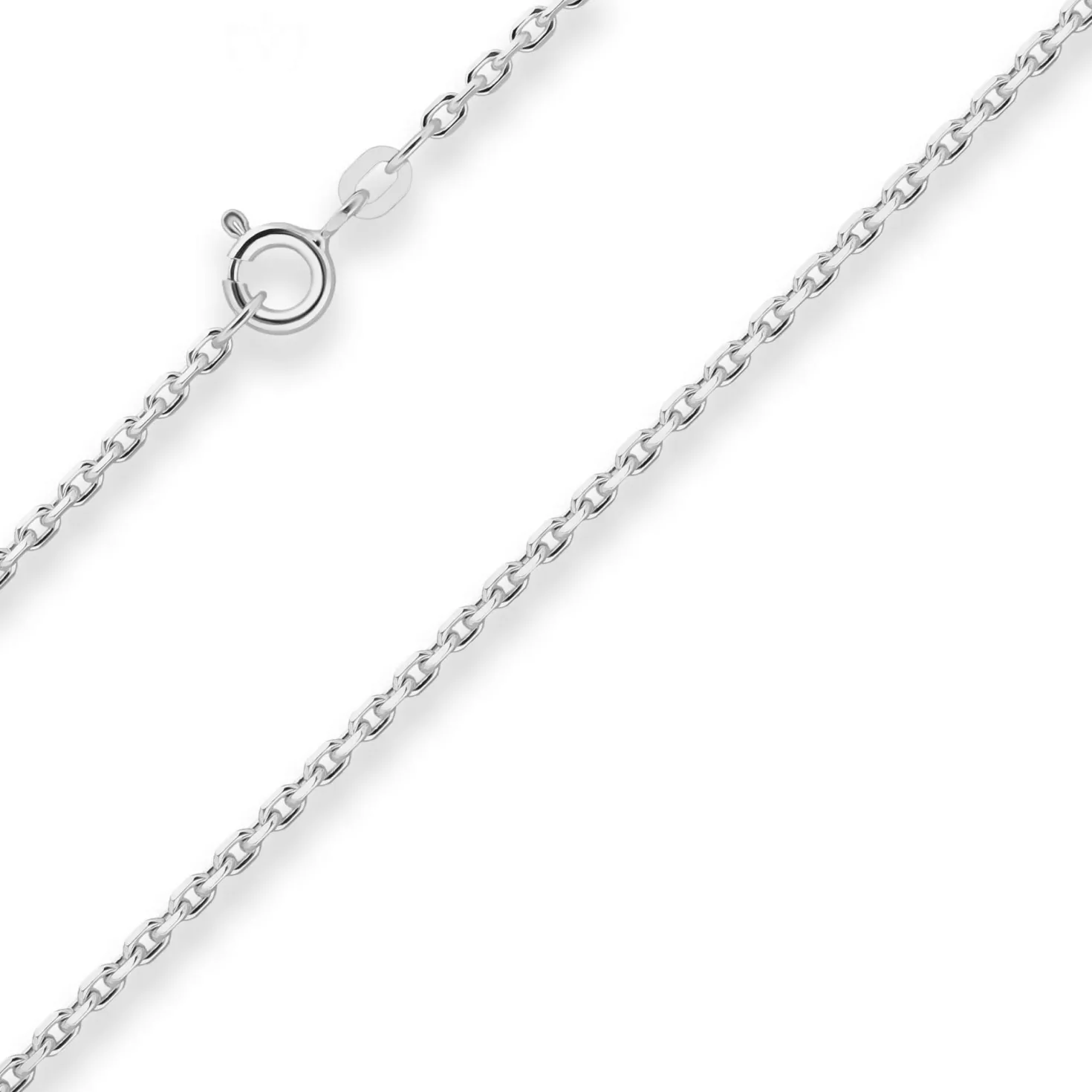 1,9mm Ankerkette diamantiert Silberkette Collier Halskette aus 925 Silber 70cm