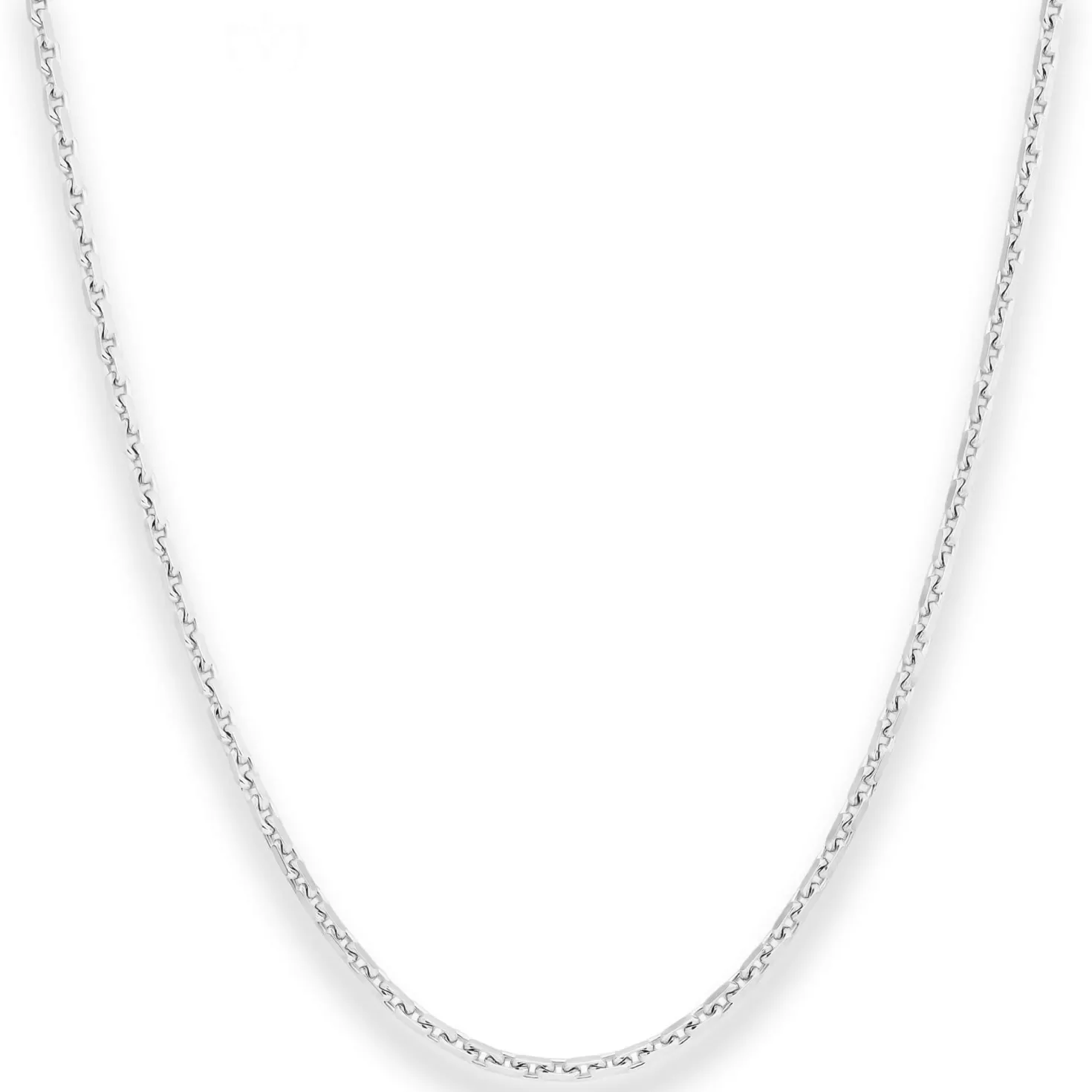 2mm Ankerkette diamantiert Silberkette Collier Halskette aus 925 Silber 50cm