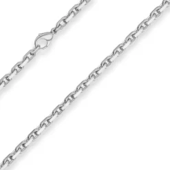 4,5mm Ankerkette diamantiert Silberkette Collier Halskette aus 925 Silber 50cm