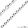 4mm Ankerkette diamantiert Silberkette Collier Halskette aus 925 Silber 50cm