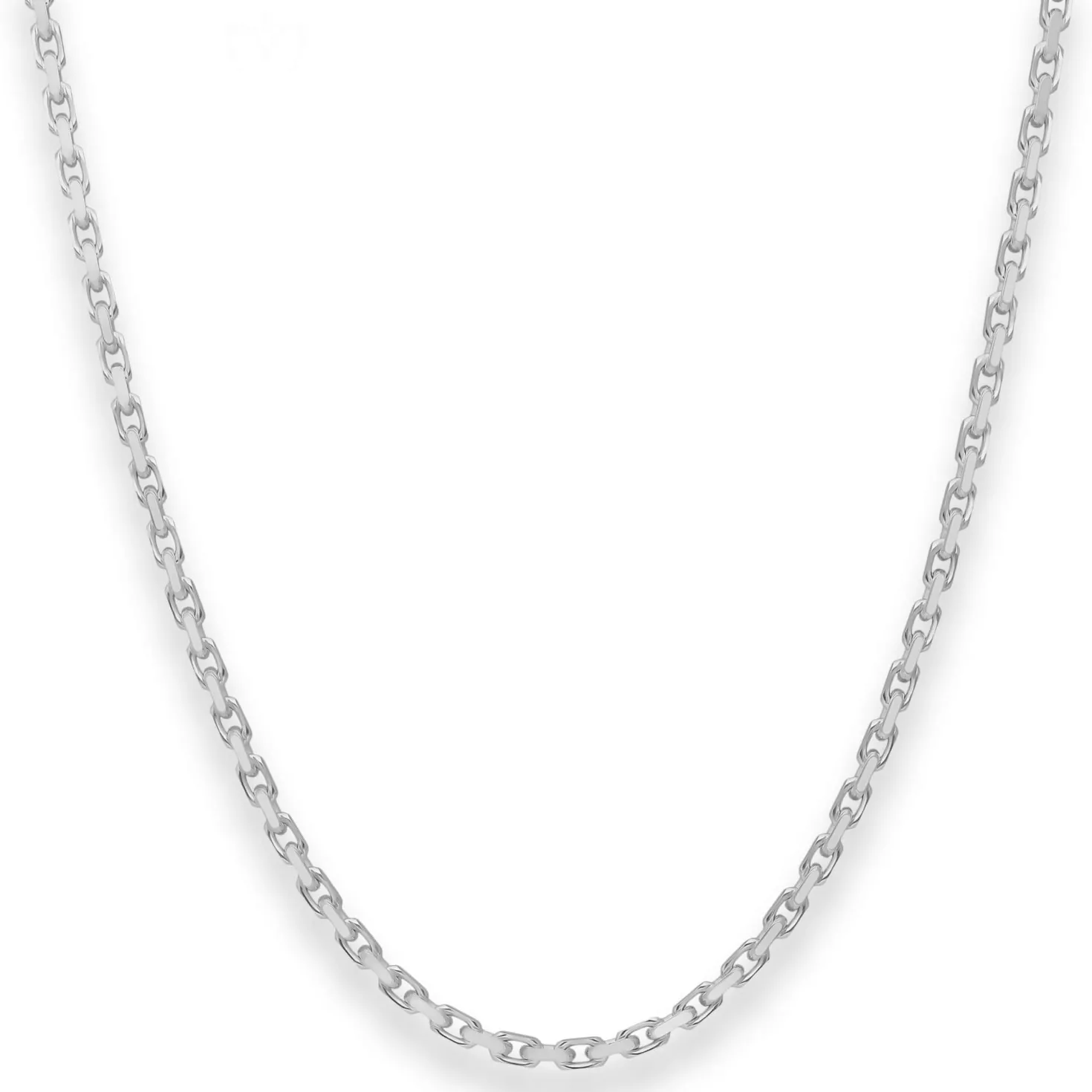 2,5mm Ankerkette diamantiert Silberkette Collier Halskette aus 925 Silber 45cm