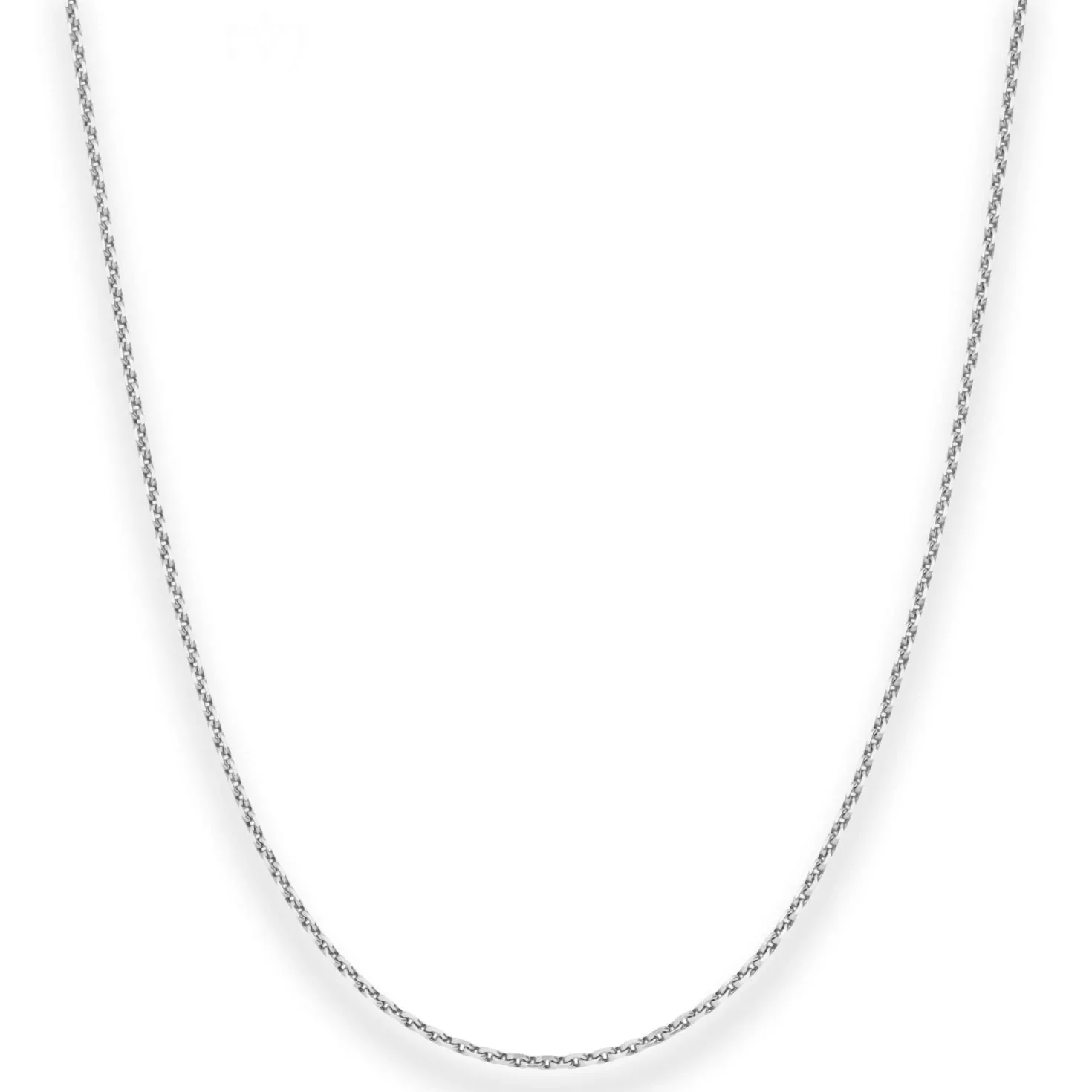 1,7mm Ankerkette diamantiert Silberkette Collier Halskette aus 925 Silber 50cm