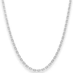 2,5mm Ankerkette diamantiert Silberkette Collier Halskette aus 925 Silber 55cm
