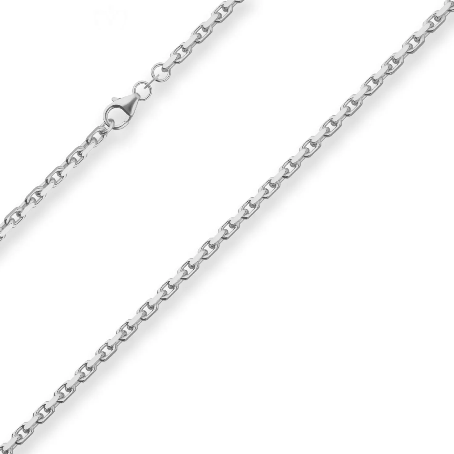 3mm Ankerkette diamantiert Silberkette Collier Halskette aus 925 Silber 45cm