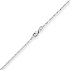 1,7mm Ankerkette flach Collier Halskette aus 375 Gold Weißgold 42cm