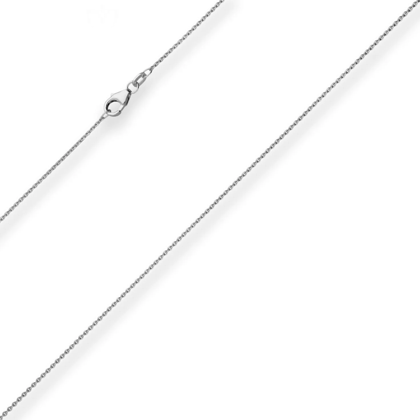 1,2mm Ankerkette flach Goldkette Collier Halskette aus 585 Gold Weißgold 42cm