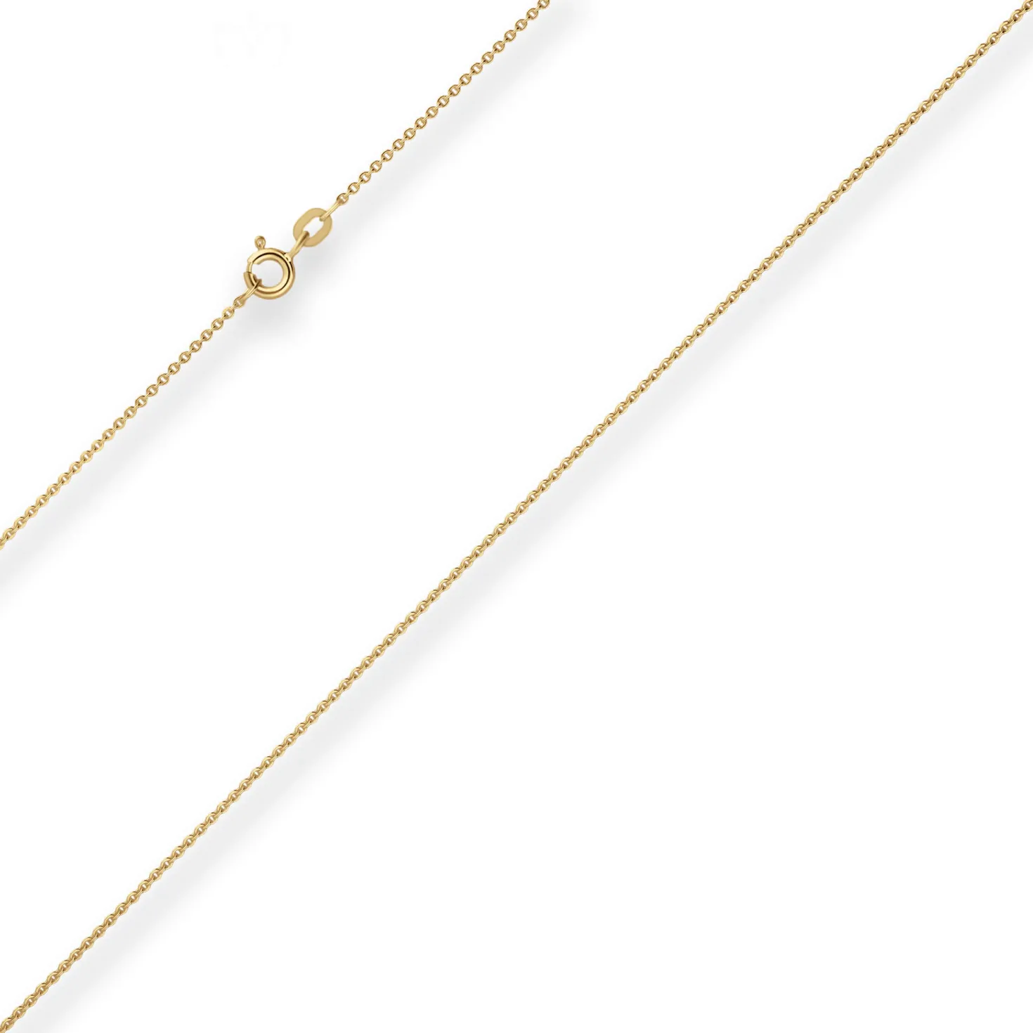 1,2mm Ankerkette flach Goldkette Collier Halskette aus 585 Gold Gelbgold 38cm