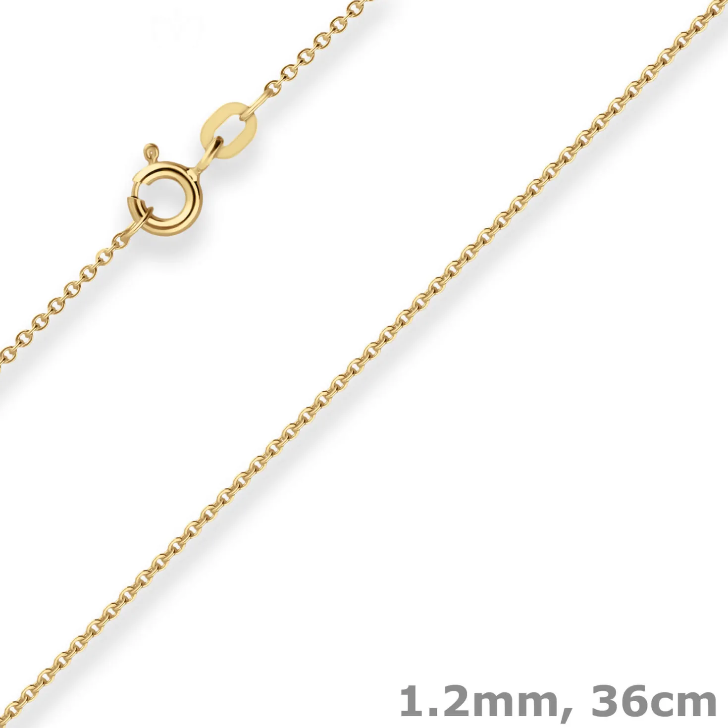 1,2mm Ankerkette flach Goldkette Collier Halskette aus 333 Gold Gelbgold 36cm