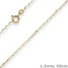 1,3mm Ankerkette flach Goldkette Collier Halskette aus 333 Gold Gelbgold 50cm