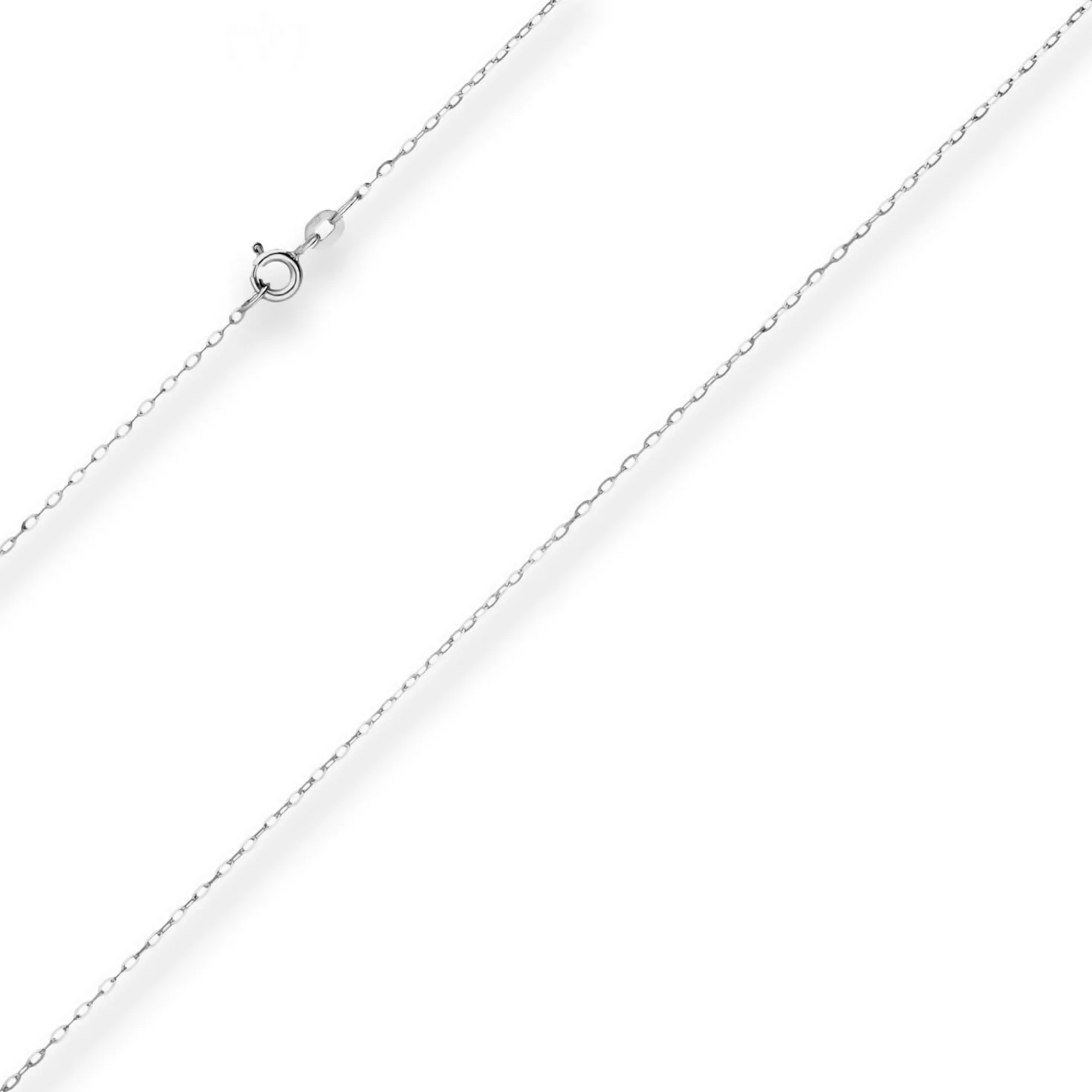 1,1mm Ankerkette flach Goldkette Collier Halskette aus 375 Gold Weißgold 45cm