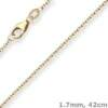 1,7mm Ankerkette flach Goldkette Collier Halskette aus 375 Gold Gelbgold 42cm