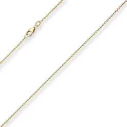 1,7mm Ankerkette flach Goldkette Collier Halskette aus 375 Gold Gelbgold 42cm