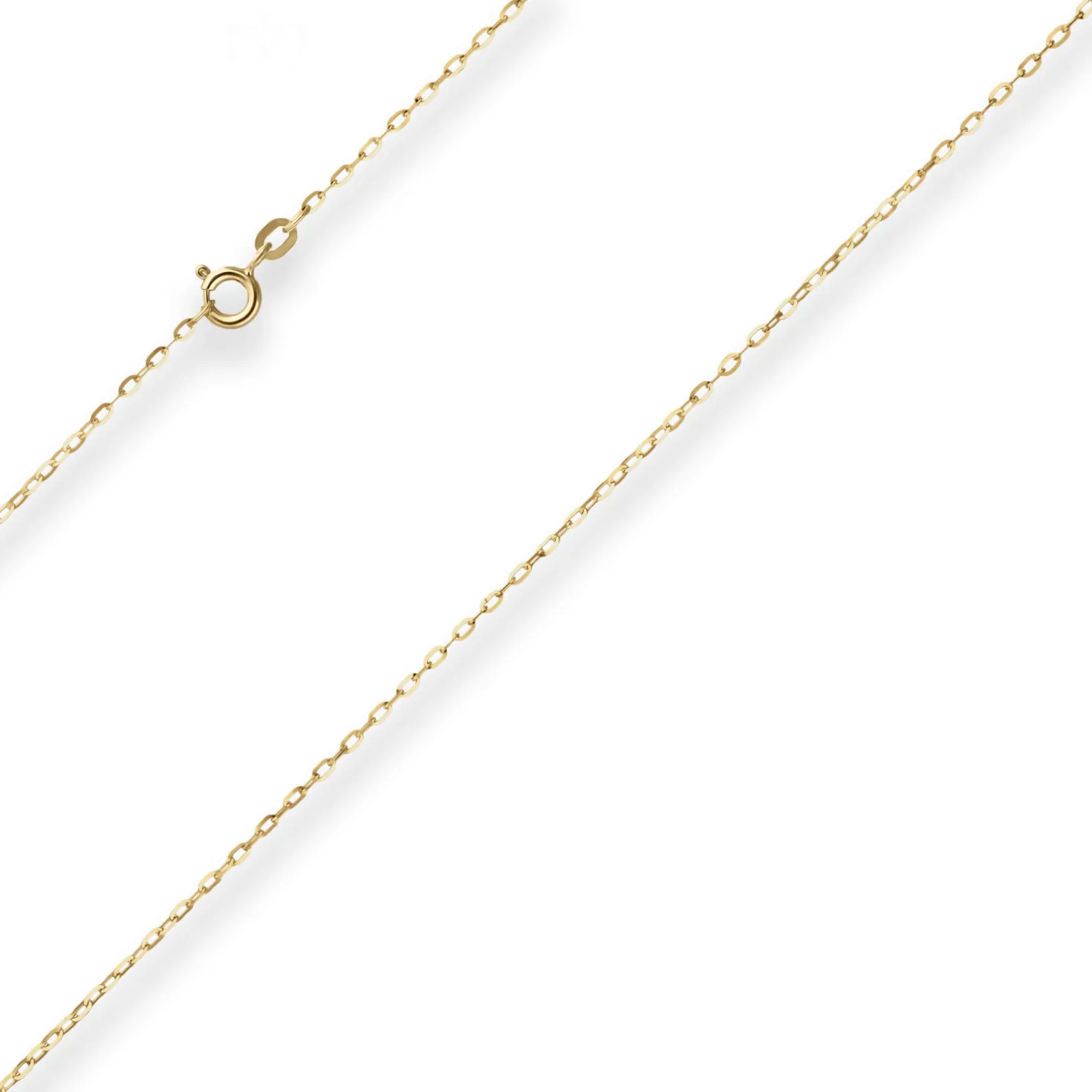 1,3mm Ankerkette flach Kette Collier Halskette aus 585 Gold Gelbgold 42cm