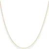 1,2mm Ankerkette flach Kette Collier aus 333 Gold Gelbgold 38cm mit Zwischenöse
