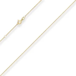 1,2mm Ankerkette flach Kette Collier aus 333 Gold Gelbgold 38cm mit Zwischenöse