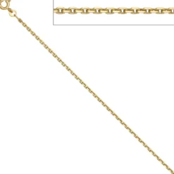 1,9mm Ankerkette Kette Collier aus 585 Gelbgold Gold Halskette 42cm