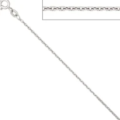 1,5mm Ankerkette Kette Collier Halskette 925 Silber diamantiert glänzend 50cm