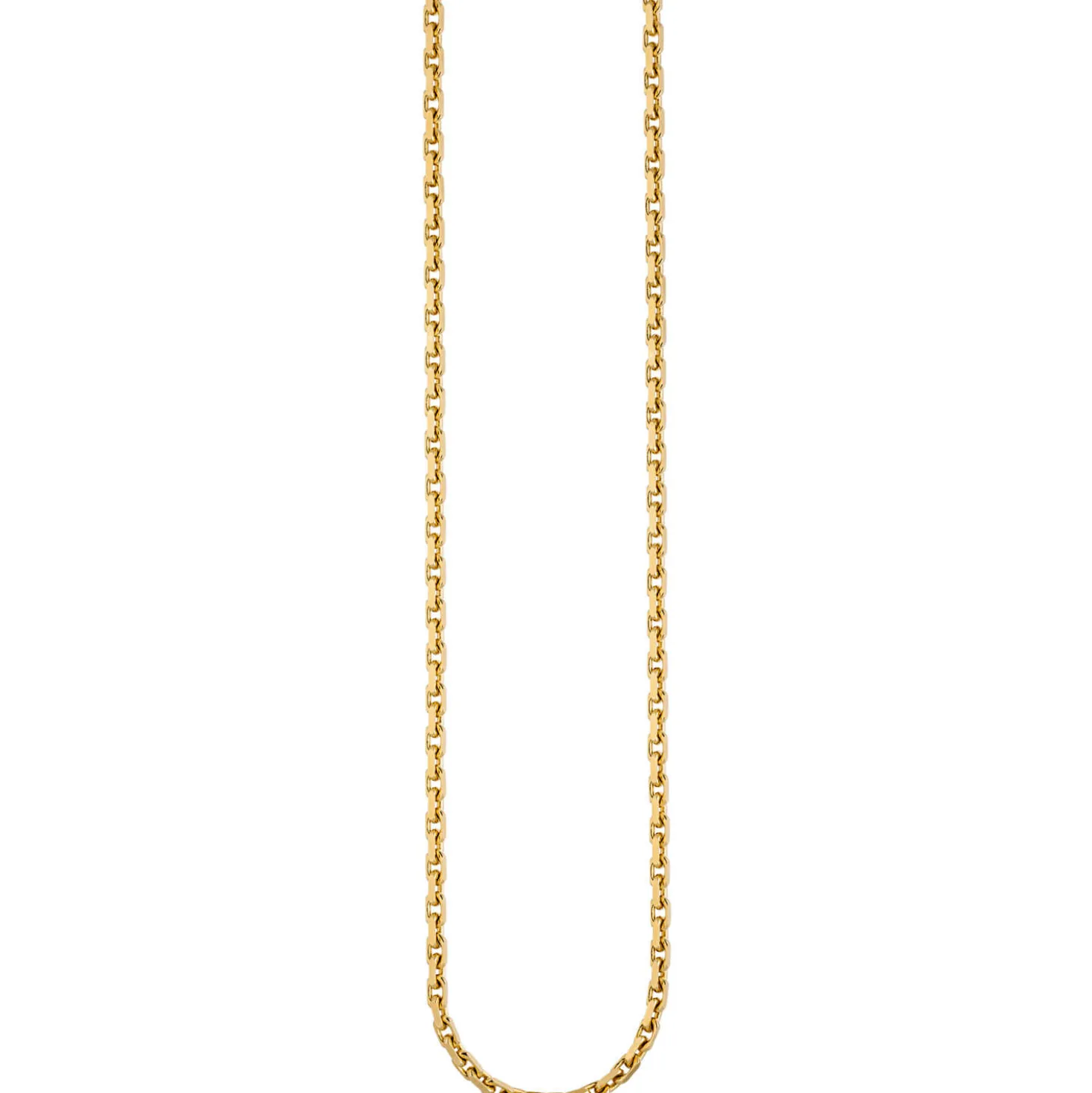 3mm Ankerkette Kette Collier Halsschmuck aus 333 Gold Gelbgold diamantiert 50cm