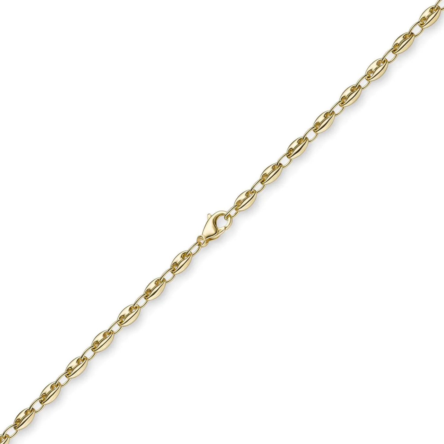 5,5mm Ankerkette Kette Collier Schiffsanker Halskette aus 585 Gold Gelbgold 60cm