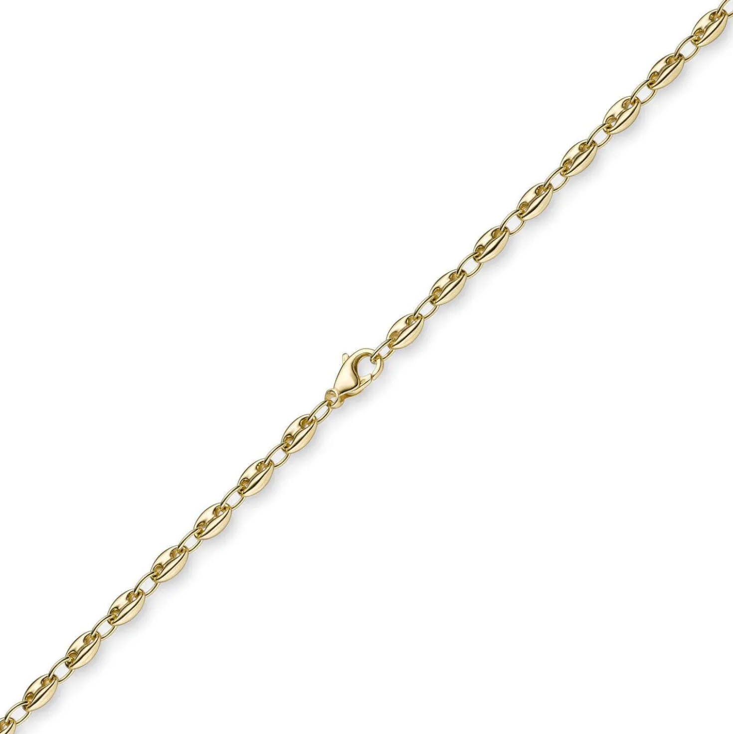 5,5mm Ankerkette Kette Collier Schiffsanker Halskette aus 750 Gold Gelbgold 50cm