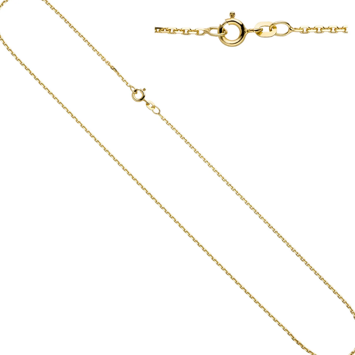 1,6mm Ankerkette Kette Halskette Collier aus 333 Gold Gelbgold, 45cm