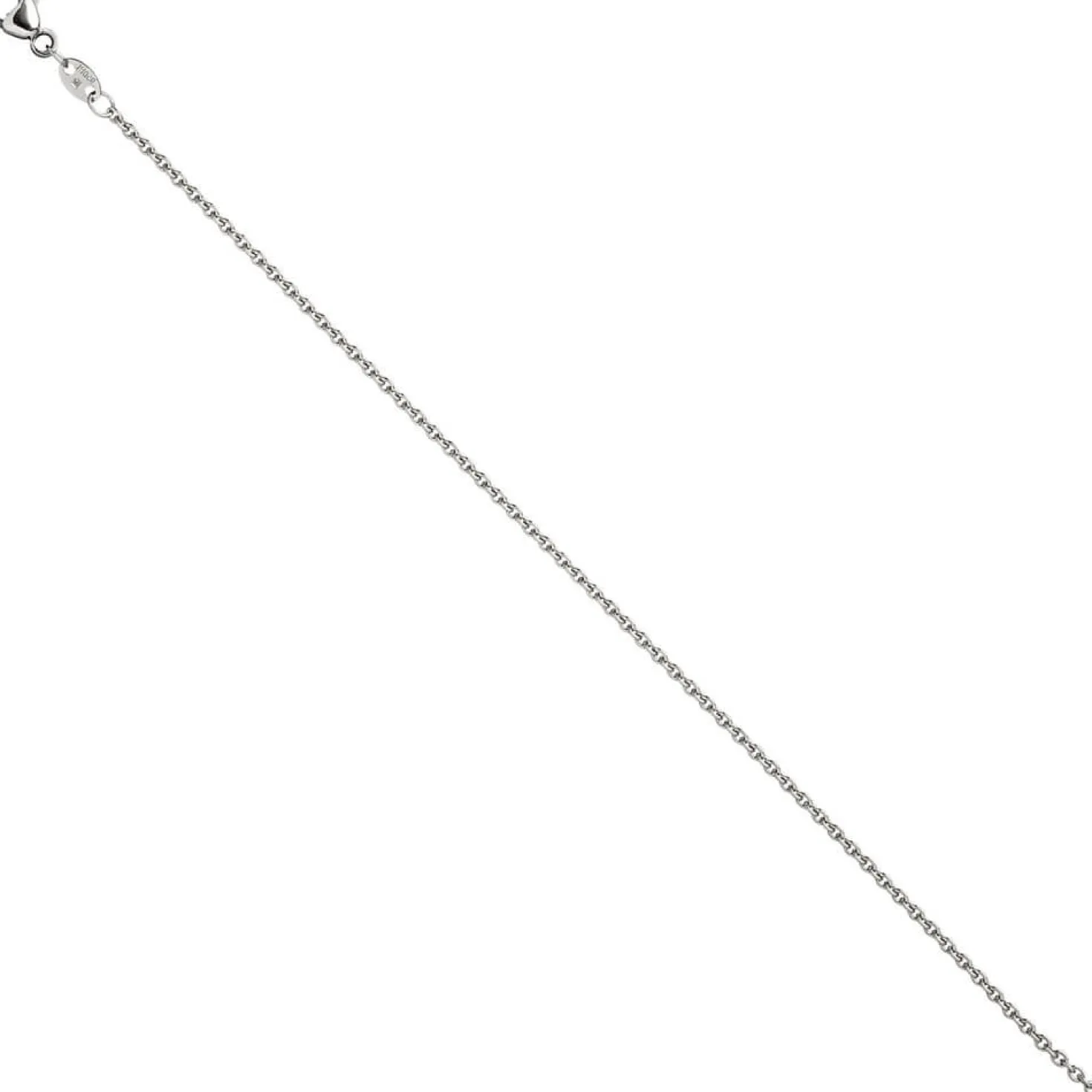 1,5mm Ankerkette Kette Halskette aus 950 Platin für Damen 45cm Platinkette