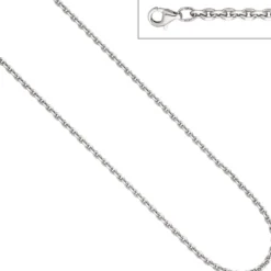3,4mm Ankerkette Kette Halskette Collier aus 925 Silber diamantiert, 55cm
