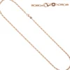 2,4mm Ankerkette Kette Halskette Halsschmuck, 925 Silber Rotgold vergoldet, 80cm